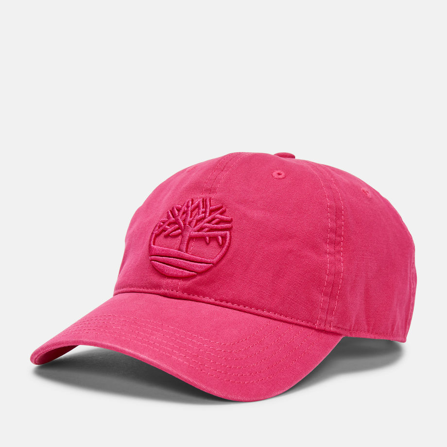 Timberland Soundview Cotton Baseball Cap For Men In Pink Pink