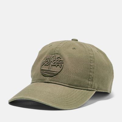 Timberland Soundview Cotton Baseball Cap For Men In Green Green