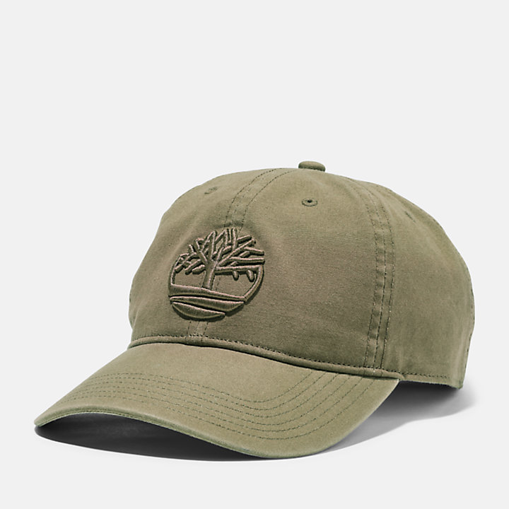 Gorra de Lona de Algodón Soundview para hombre en verde oscuro-