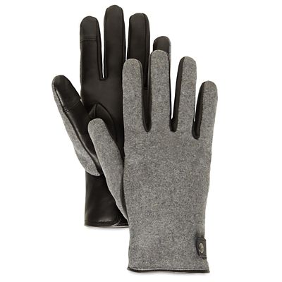 leather and wool gloves