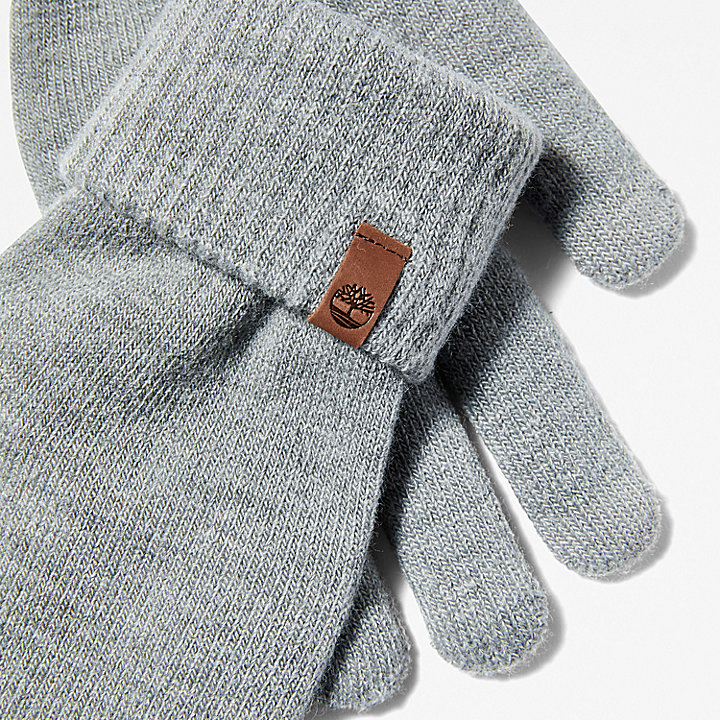 Touchscreen-Handschuhe mit Umschlag für Herren in Grau