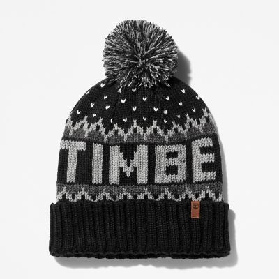 Timberland Winter Rollup Knit Beanie Voor Heren In Zwart Zwart