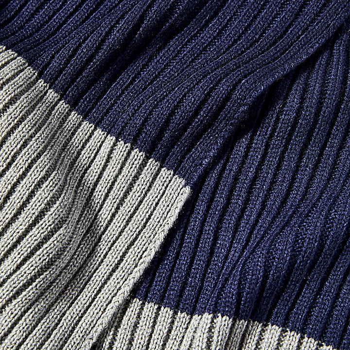 Écharpe color-block côtelée pour homme en gris