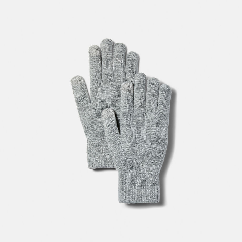Timberland Touchscreen Gloves For Women In Grey Light Grey, Size ONE