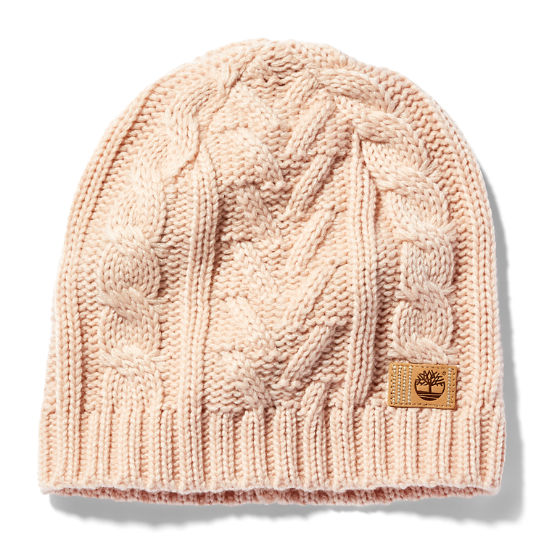 Women's Cable-Knit Winter Beanie in Light Pink | Timberland