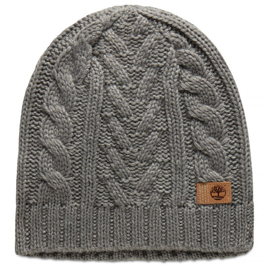 Women's Cable-Knit Winter Beanie in Light Grey | Timberland