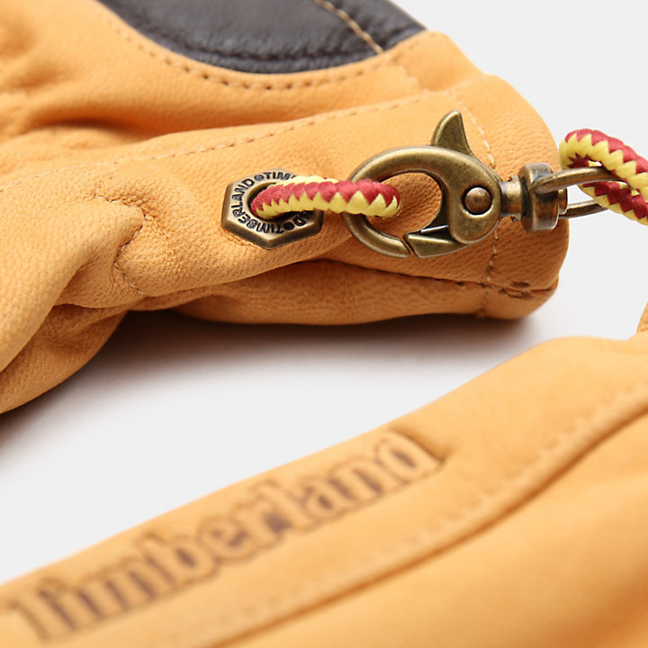 Winter Hill Lederhandschuhe mit Touchscreen-Fingerspitzen für Herren in Gelb-