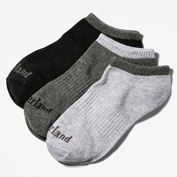 Three Pair No Show Socks for Men in Multicoloured-