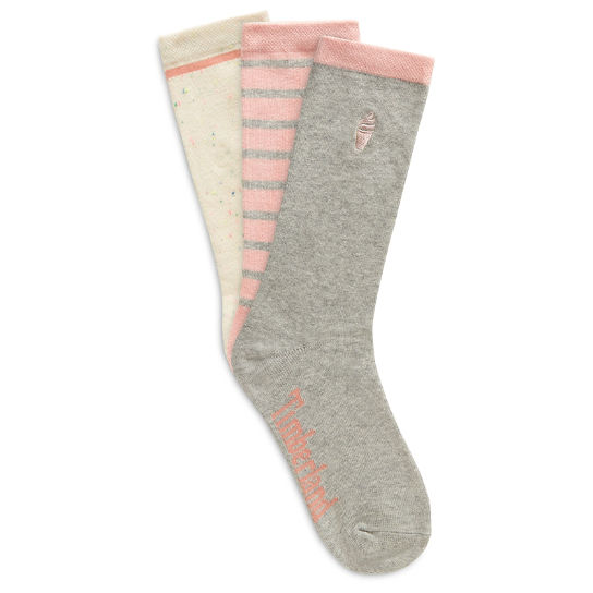 3 Pair Crew Socks for Women in Multicoloured | Timberland