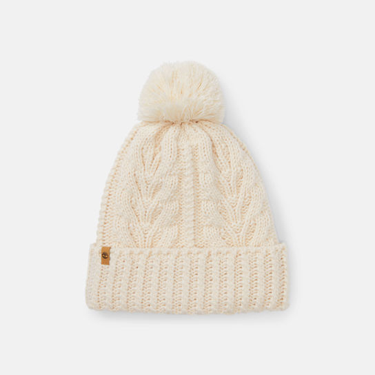 Autumn Woods Cable-knit Beanie for Women in White | Timberland