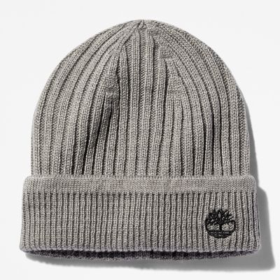 Ribbed Knit Beanie for Men in Grey | Timberland