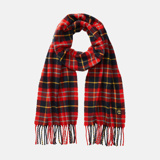 Cape Neddick Check Scarf with Gift Box for Men in Red | Timberland