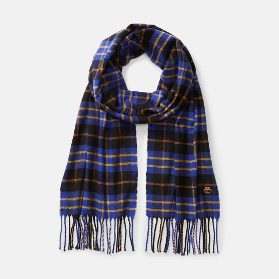 Cape Neddick geruite sjaal in cadeauverpakking, voor heren in blauw | Timberland