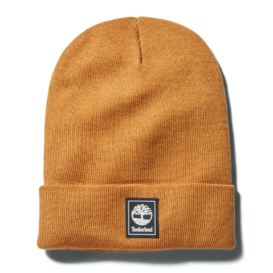 Logo Patch Mushroom Beanie for Men in Yellow | Timberland