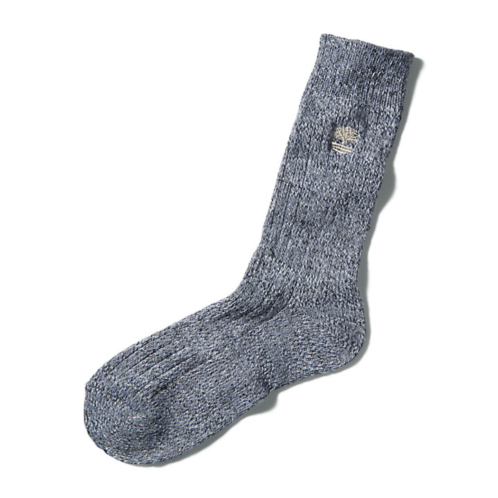 Ribbed Boot Socks for Men in Black-