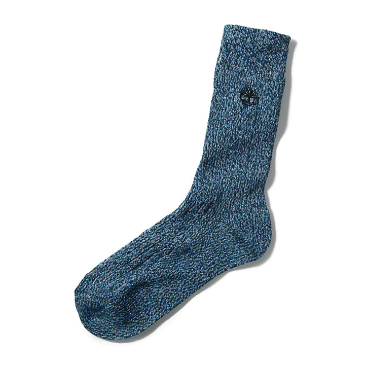 Ribbed Boot Socks for Men in Teal-
