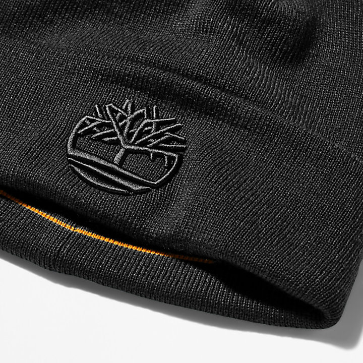 Newington Embroidered Beanie for Men in Black-