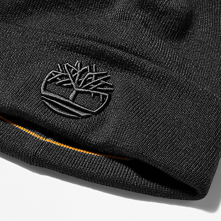Newington Embroidered Beanie for Men in Black