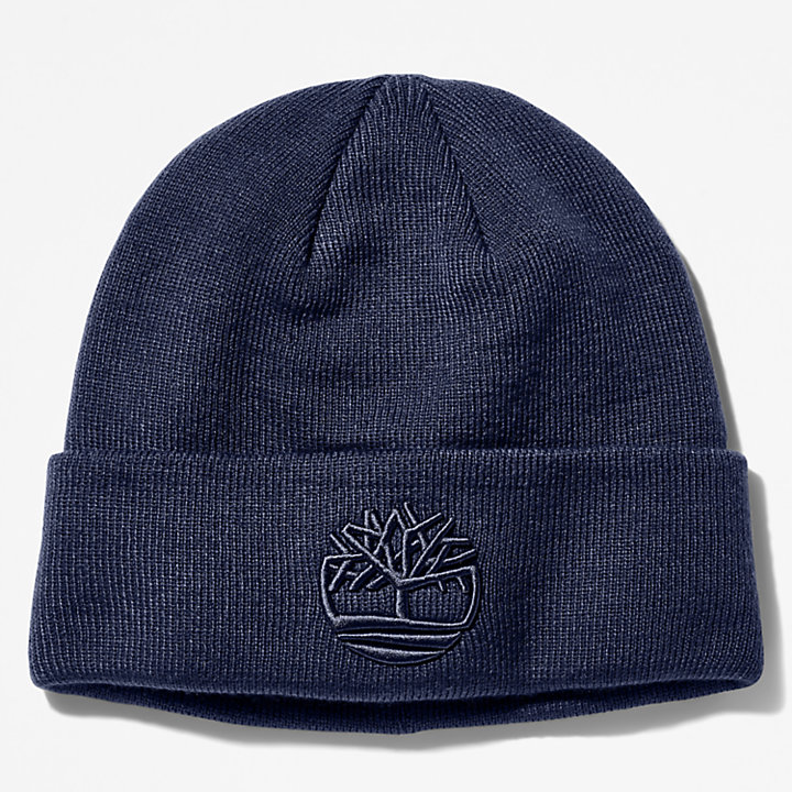 Newington Embroidered Beanie for Men in Navy-