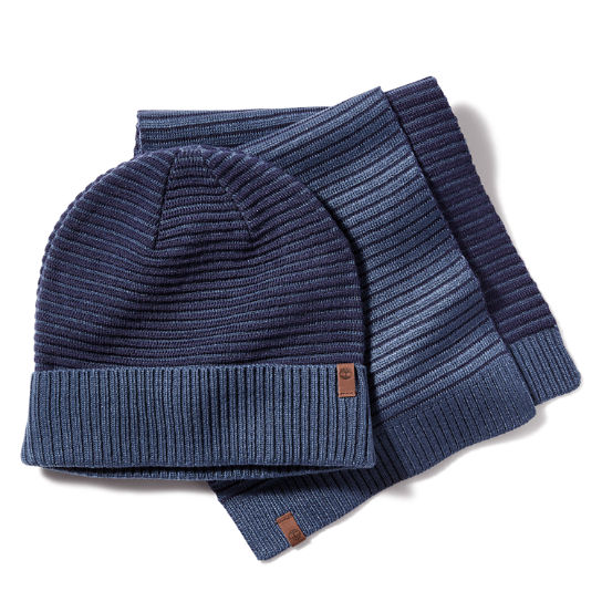 Winter Hat and Scarf Gift Set for Men in Navy | Timberland