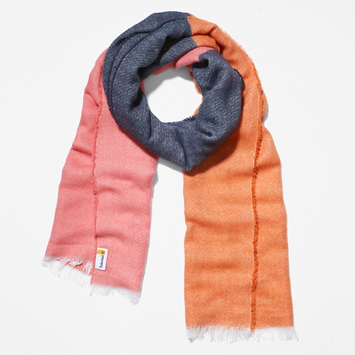 Color Block Sjaal voor dames in oranje-