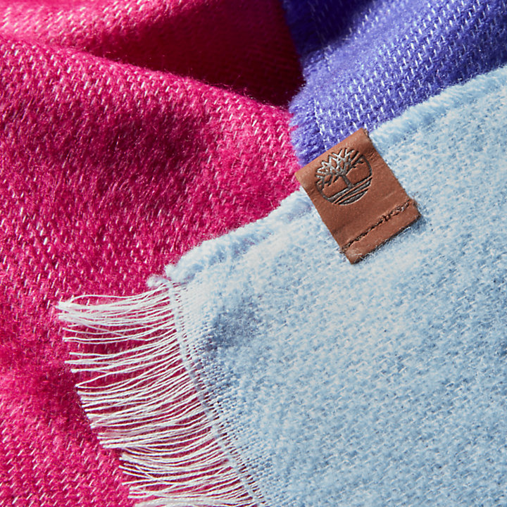 Farbblock-Schal für Damen in Hellblau-
