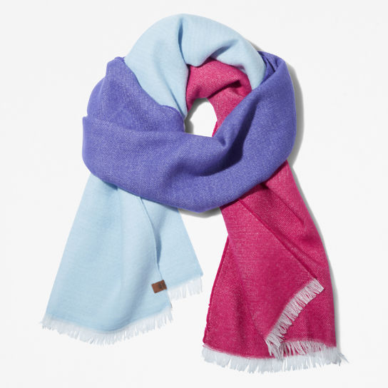 Colourblock Scarf for Women in Light Blue | Timberland