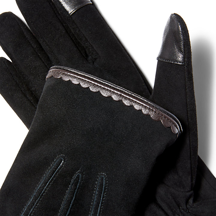 Classic Leather Gloves for Women in Black-