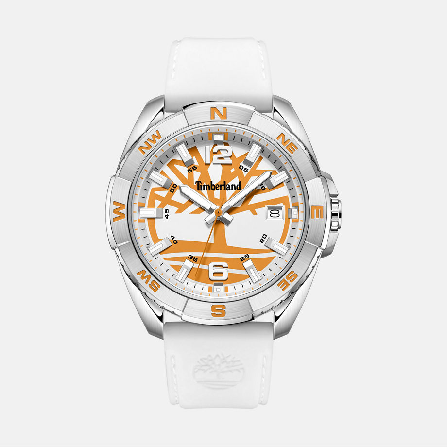 Timberland Carrigan Watch For Men In White White, Size ONE