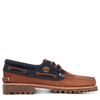 Timberland® Authentics Leather and Fabric Lug Shoe | Timberland