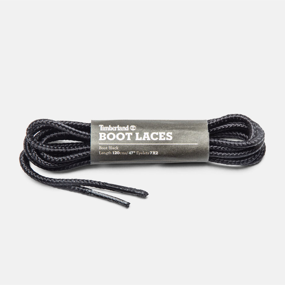 Timberland 47 Replacement Boot Laces In Black Black Unisex