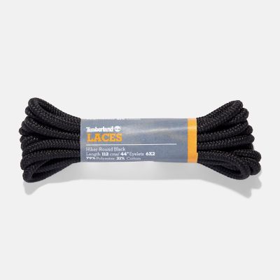 Timberland 44 Round Replacement Hiker Laces In Black Black Unisex