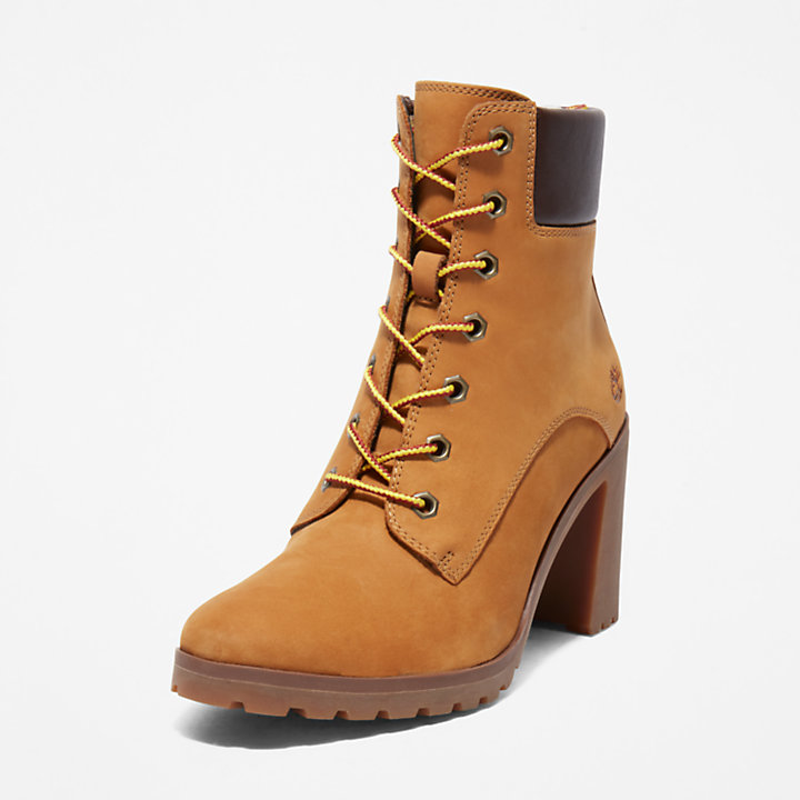 Allington 6 Inch Lace-Up Boot for Women in Yellow-