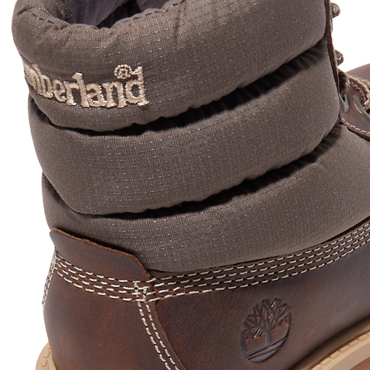 Premium 6 Inch Quilted Boot voor Juniors in bruin-
