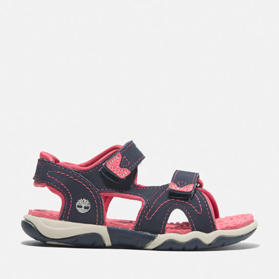 Adventure Seeker 2-Strap Sandal for Toddler in Navy/Pink | Timberland