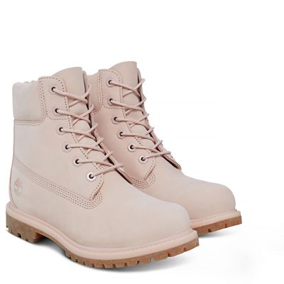 baby pink timbs