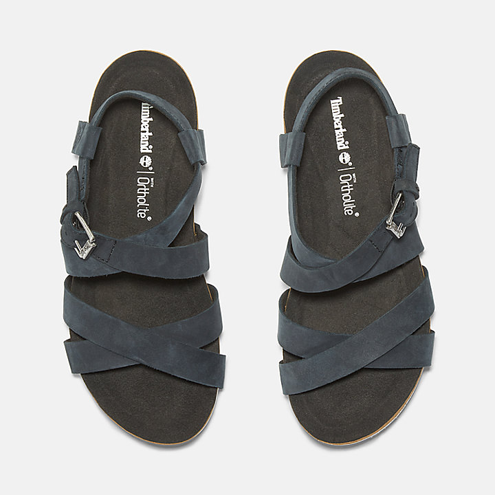 Malibu Waves Sandale mit überkreuzten Riemen für Damen in Schwarz