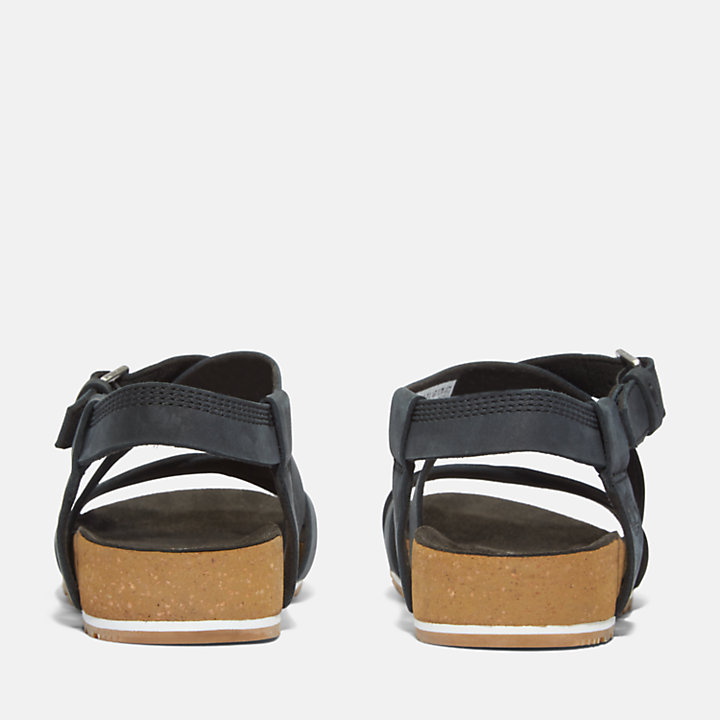 Malibu Waves Sandale mit überkreuzten Riemen für Damen in Schwarz-