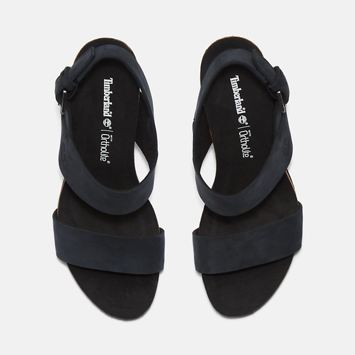 Sandale compensée Capri Sunset pour femme en noir-
