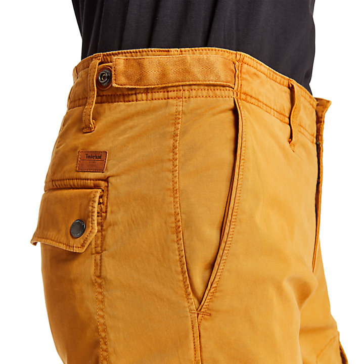 Squam Lake Twill Cargo Trousers for Men in Yellow-