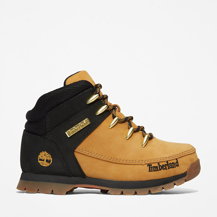 Euro Sprint Mid Hiker for Junior in Yellow/Black | Timberland