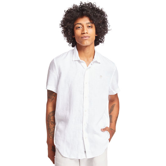 Mill River Linen Shirt for Men in White | Timberland