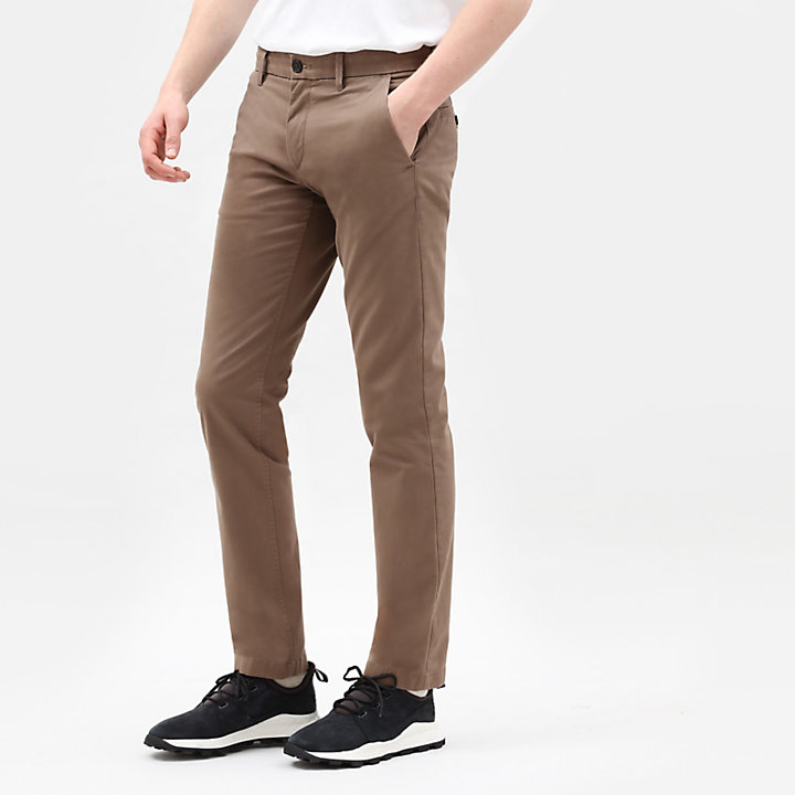 Pantaloni Chino da Uomo Elasticizzati Sargent Lake in marrone-