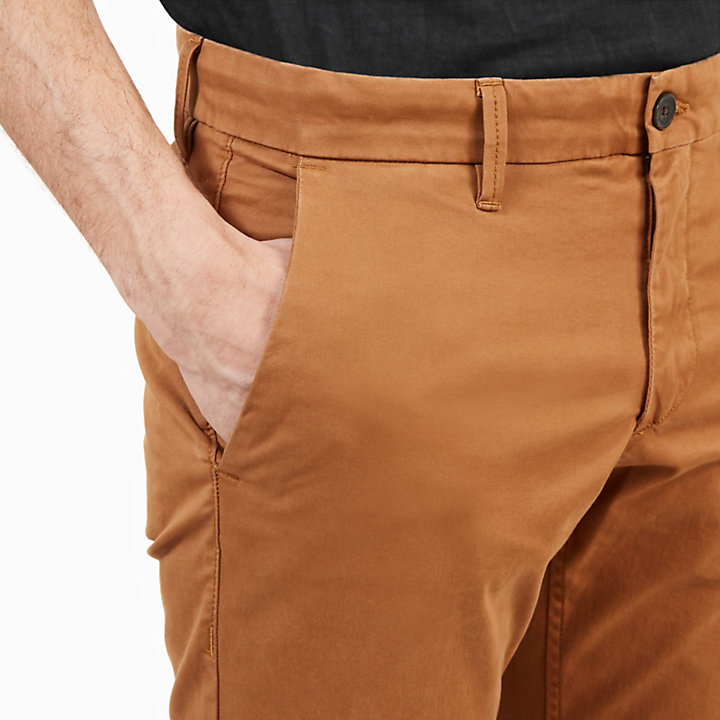 Pantaloni Chino da Uomo in Twill Sargent Lake Marrone Chiaro-