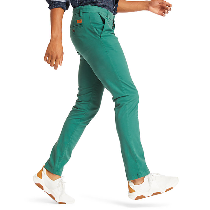 Pantaloni Chino da Uomo Sargent Lake Slim-Fit in verde-