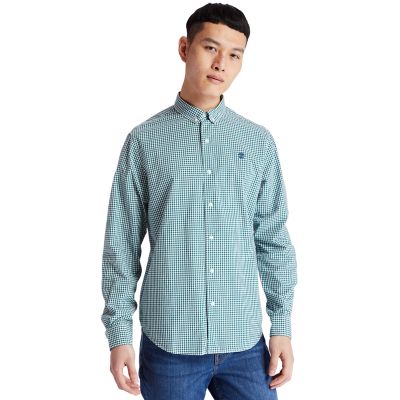 camisa verde de cuadros hombre