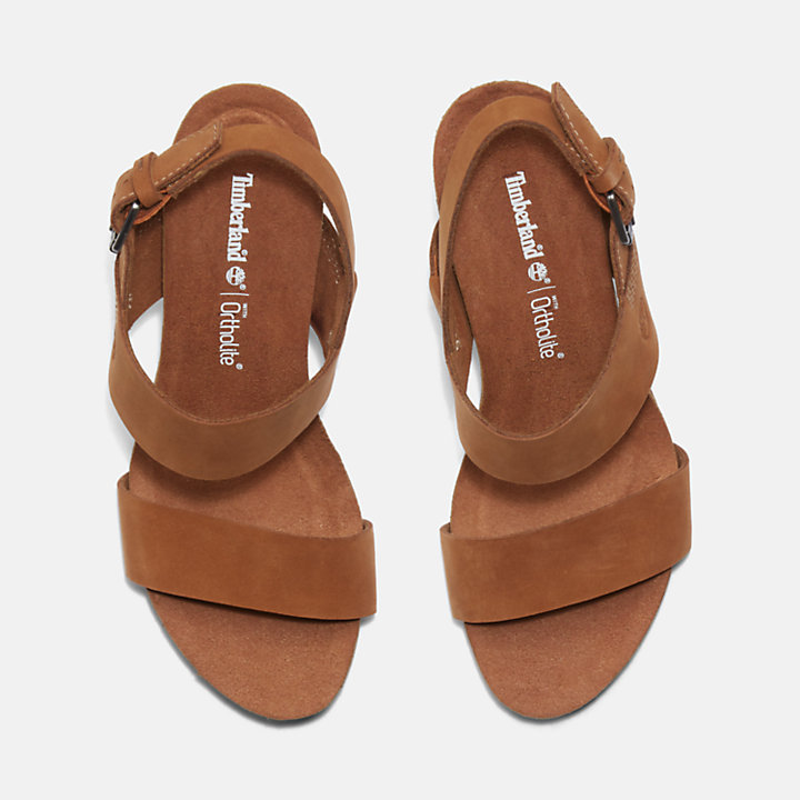 Sandale compensée Capri Sunset pour femme en marron-