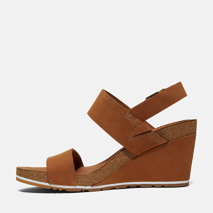 Capri Sunset Wedge Sandal for Women in Brown-