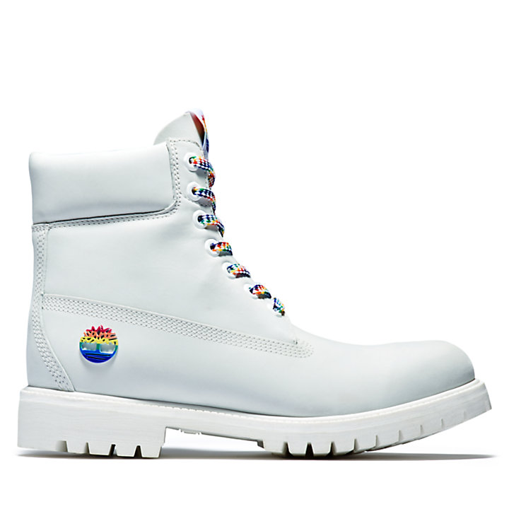 Limited Edition Pride 6 Inch Boot for Men in White-