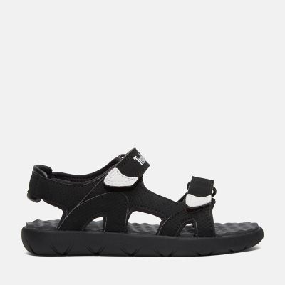Perkins Row 2-Strap Sandal for Youth in Black | Timberland